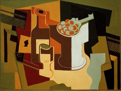Bottiglia e fruttiera da Juan Gris